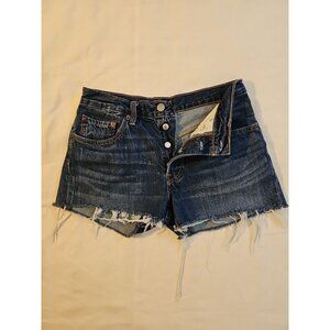 Levis 501 XX Jean Shorts Cut-off High Rise Button Fly Womens 28 X 2.5